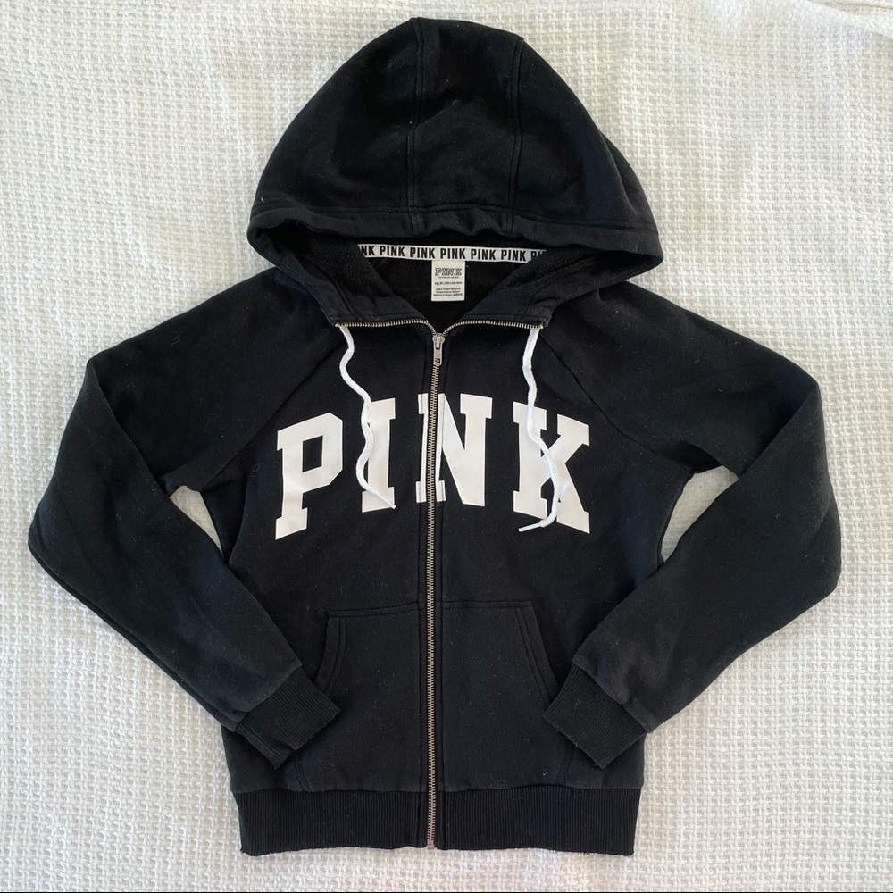 PINK VICTORIA SECRET ZIP UP HOODIE!